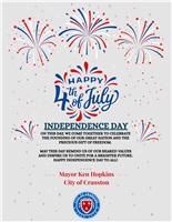 Happy Fourth of July from Mayor Ken Hopkins